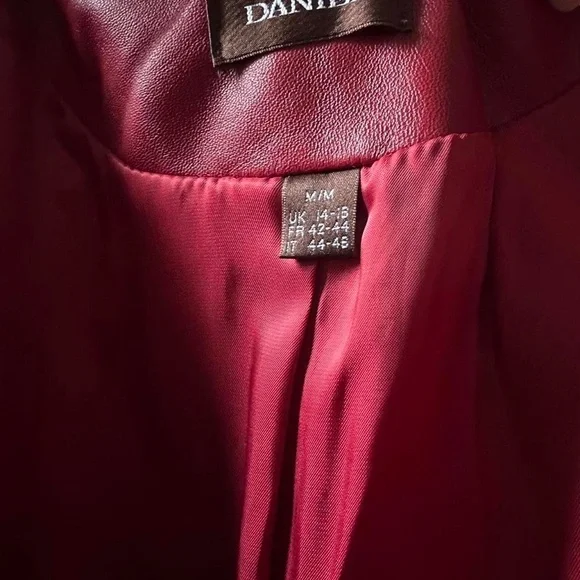 Vintage 90s Danier Red Genuine Leather Jacket - Picture 7 of 7
